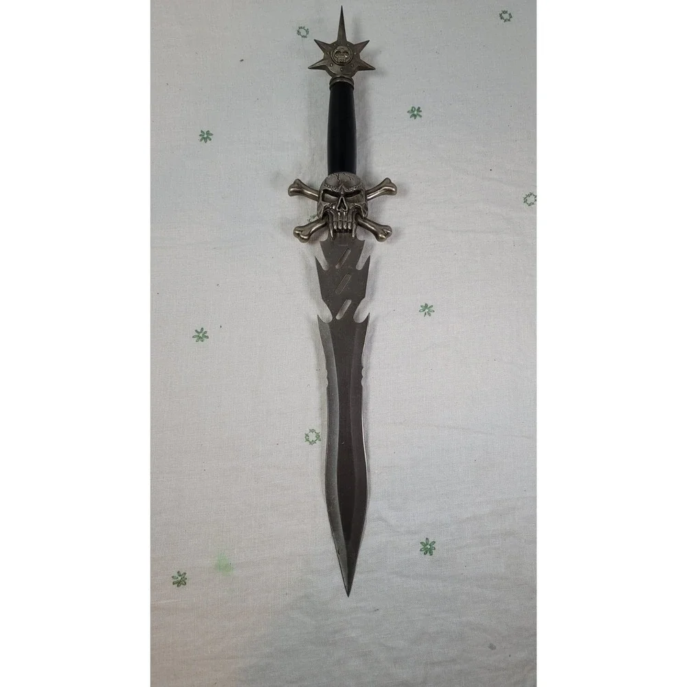 Badass 22 Inch 440 Stainless Steel Skull & Bones Gothic Dagger, Sword, Knife